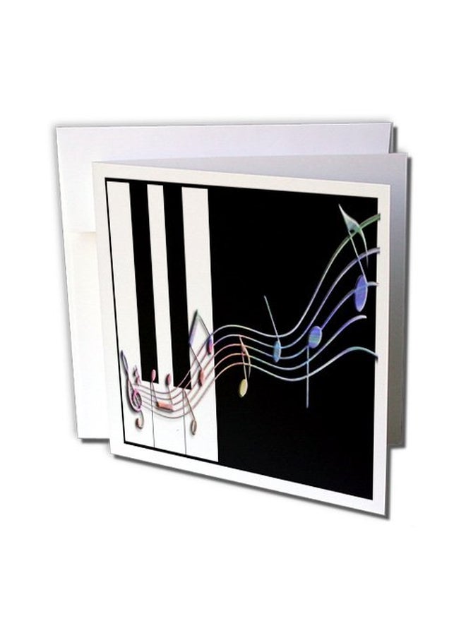 3Dروز طقم بطاقات تهنئة بتصميم مطبوع مكون من 6 قطع