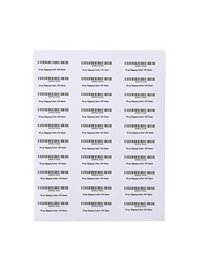 9527 برودكت طقم مكون من 100 ورقة من ملصقات تسمية العناوين والشحن أبيض - Image 1