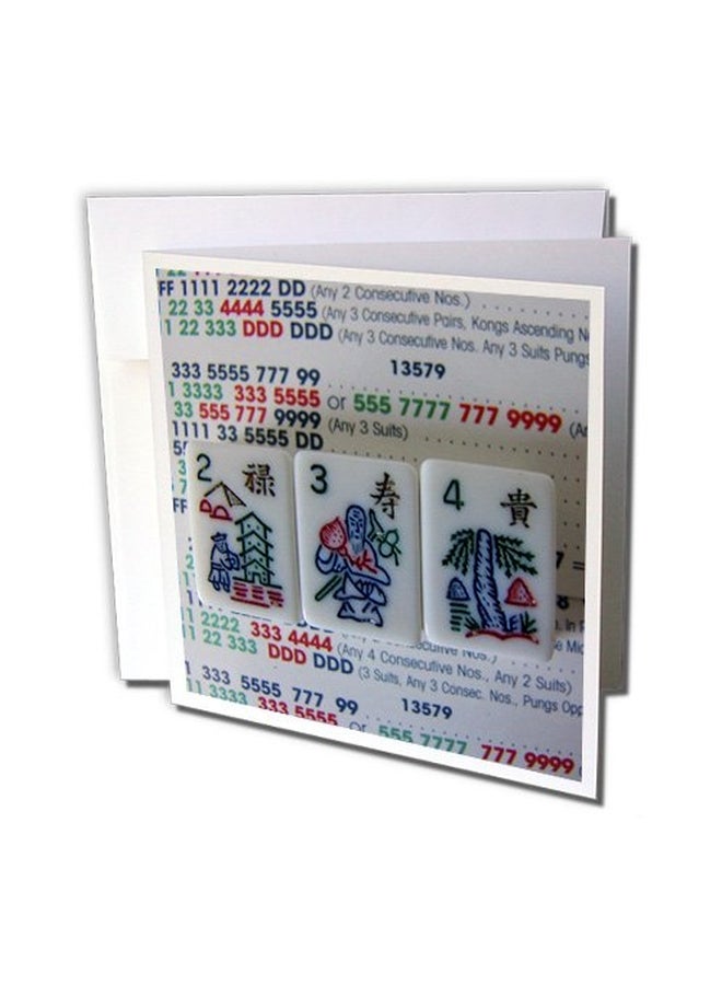 3Dروز طقم بطاقات تهنئة بتصميم مطبوع مكون من 6 قطع