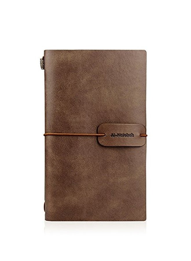 ai-natebok Vintage Retro Travel Journal Brown/White - Image 1