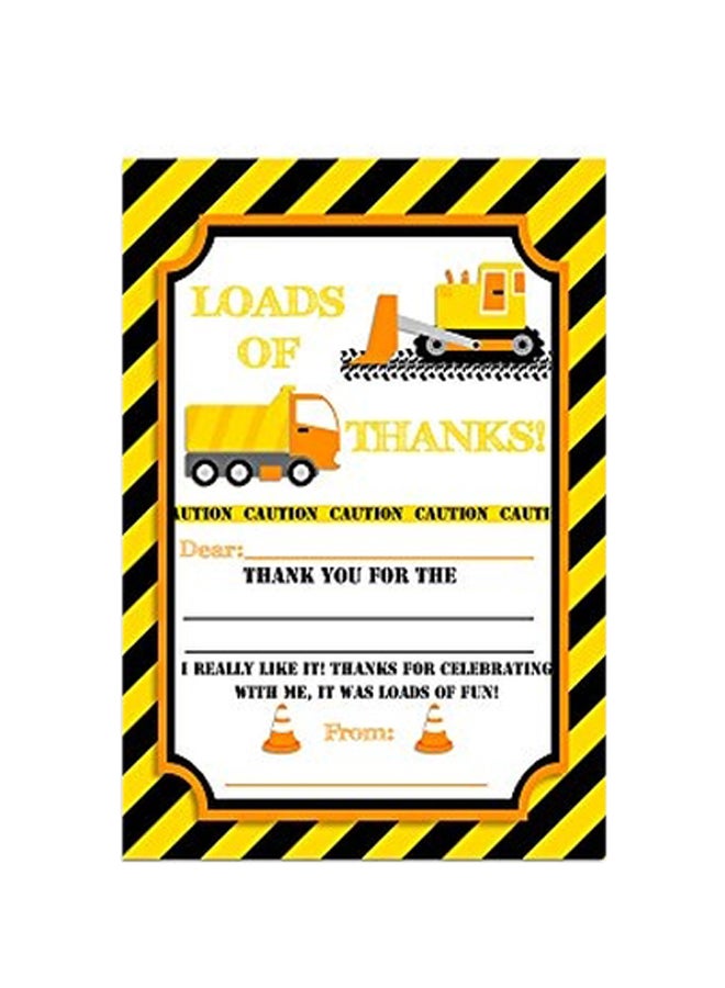 Amanda Creation 10-Piece Construction Themed Thank You Greeting Card - Image 1