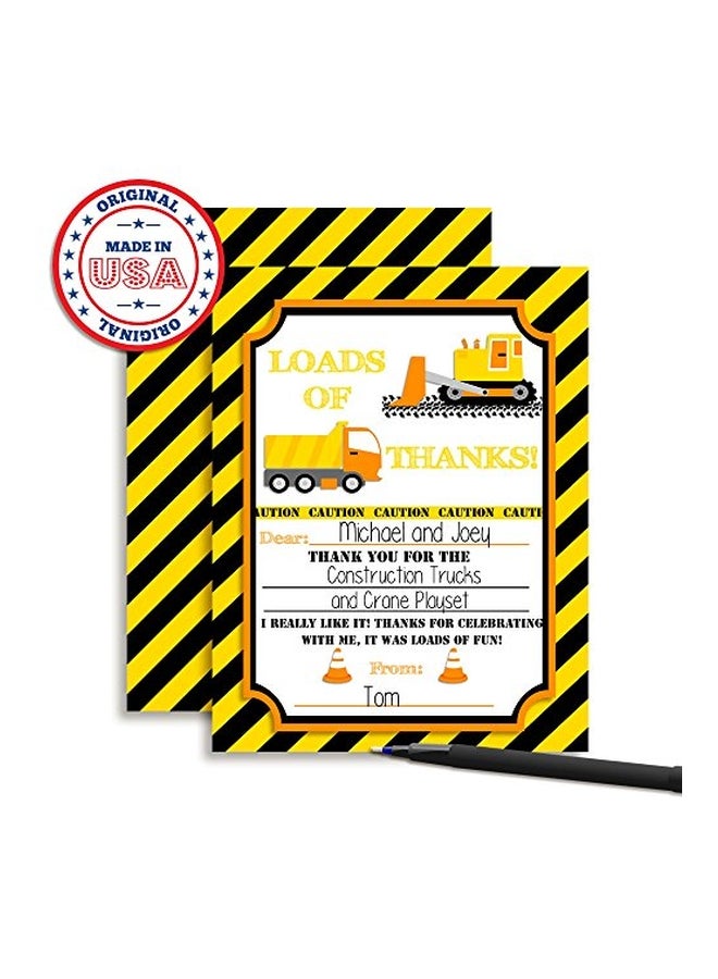 Amanda Creation 10-Piece Construction Themed Thank You Greeting Card - Image 2