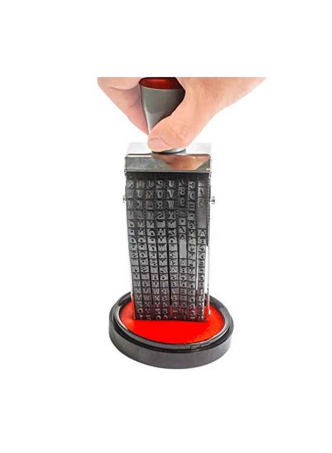 Amytalk 8 Digits Alphabet And Number Roller Stamp Grey/Red - Image 3