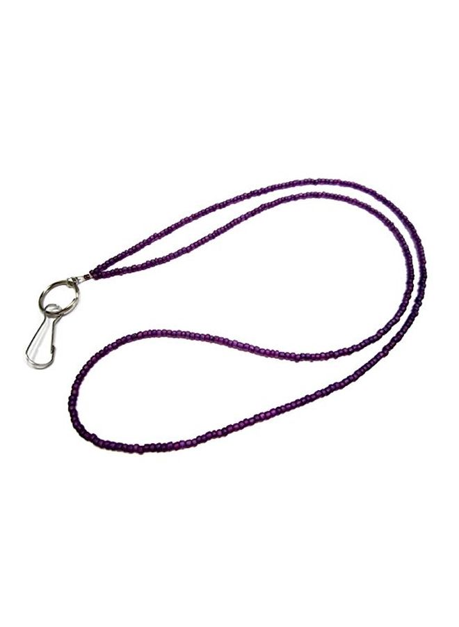 Frosted Beaded Lanyard Purple/Silver - v1552316068/N21845506A_1