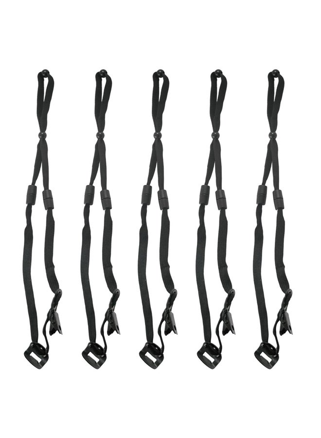 أرتيزان باور طقم أحبال قصيرة لتعليق بطاقات الهوية مكون من 5 قطع أسود - Image 1