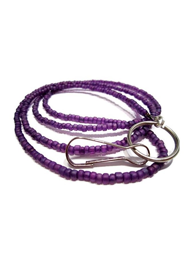 Frosted Beaded Lanyard Purple/Silver - v1552316085/N21845506A_3