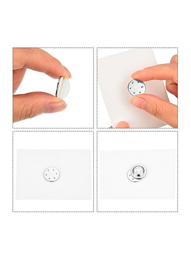 بيبتو مجموعة حاملات شارة هوية مغناطيسية من 24 قطعة فضي - Image 3