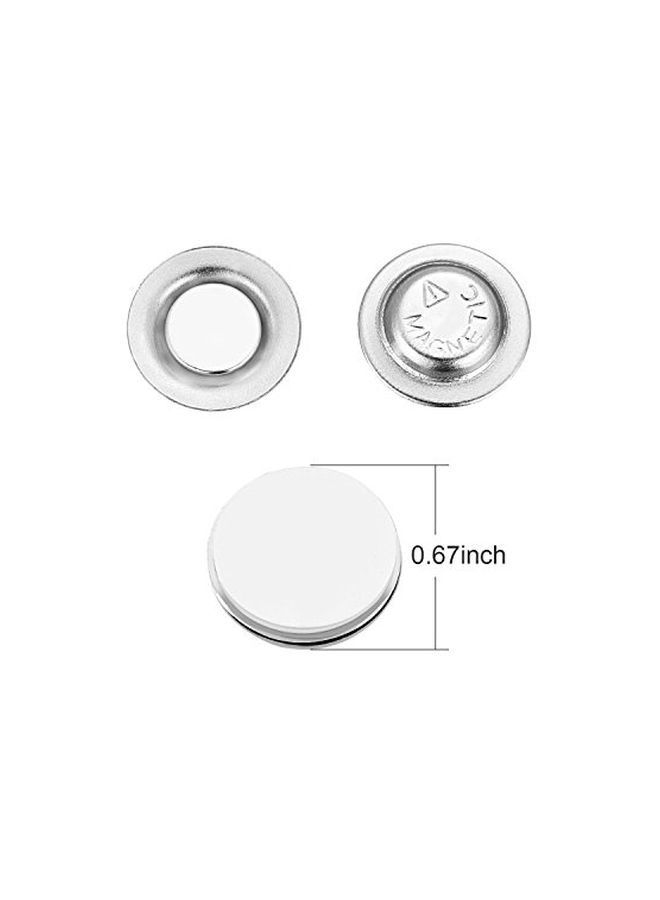 بيبتو مجموعة حاملات شارة هوية مغناطيسية من 24 قطعة فضي - Image 2