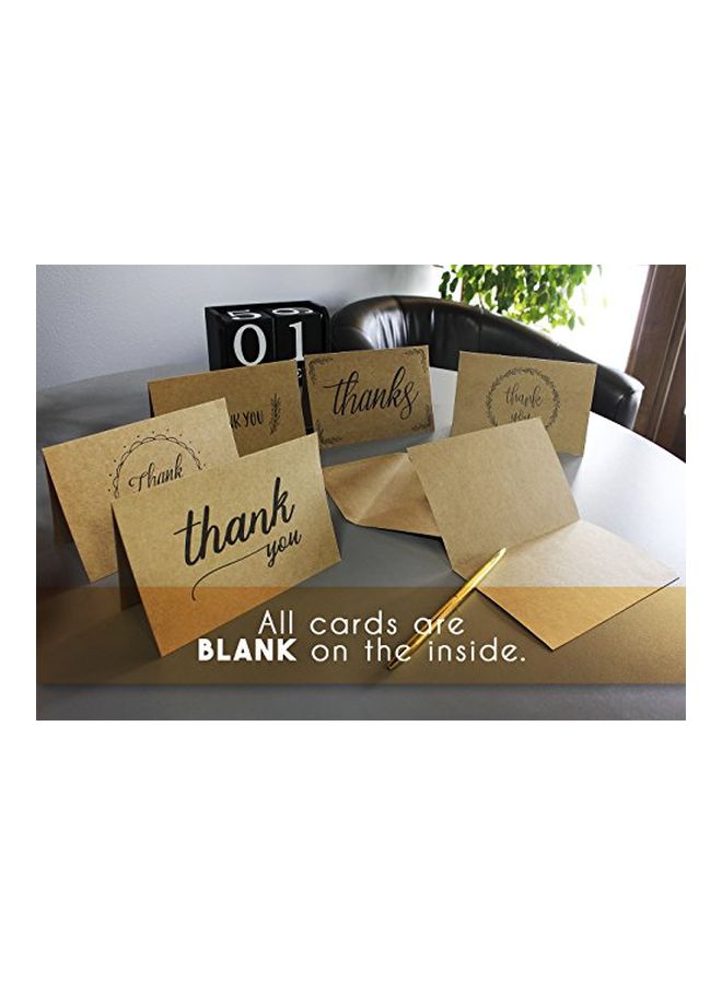 بيست بابير جريتنز مجموعة مكوّنة من 48 بطاقة معايدة بطبعة "Thank You"  - Image 3