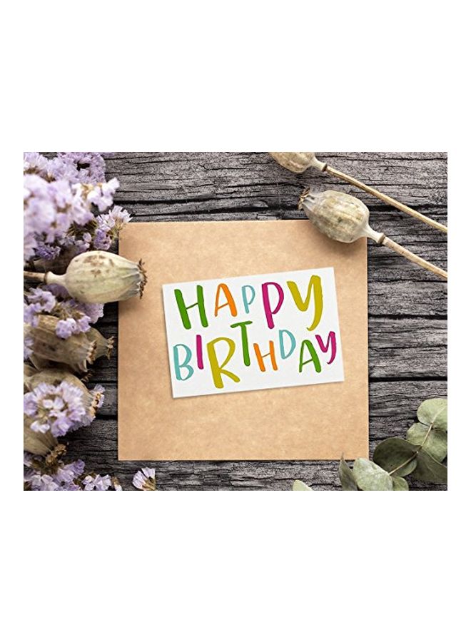 بيست بابير جريتنز طقم بطاقات تهنئة بنمط مطبوع لعبارة "Happy Birthday" من 144 قطعة  - Image 3