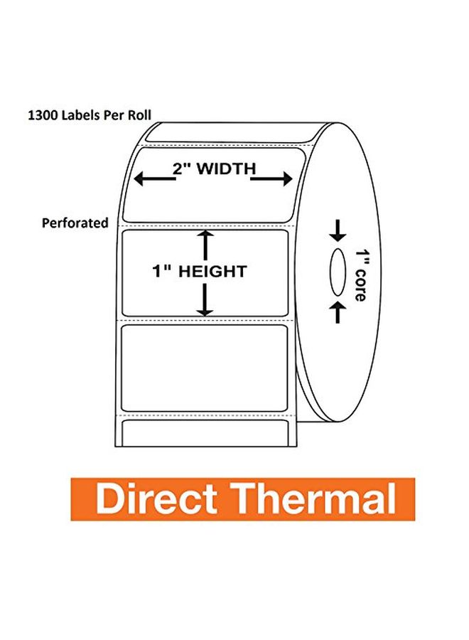 BESTeck 1300-Piece Labels Roll White - Image 2