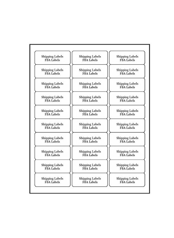 بست إيزي - طقم ملصقات عنوان الشحن FBA من 100 ورقة أبيض - Image 1