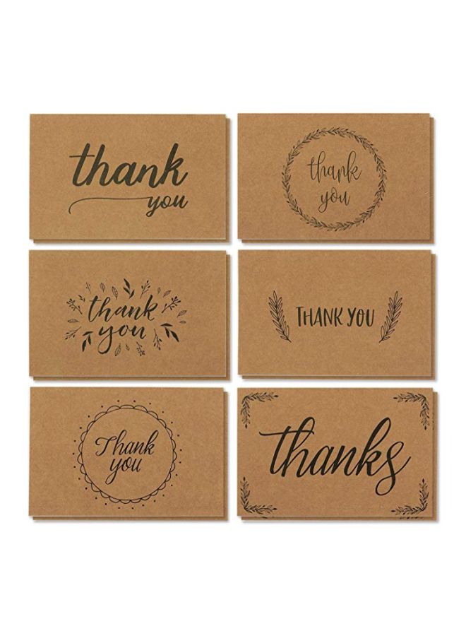 بيست بابير جريتنز مجموعة مكوّنة من 48 بطاقة معايدة بطبعة "Thank You"  - Image 1