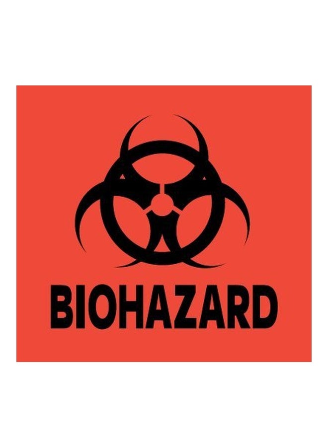 C. B. Gitty 3-Piece Biohazard Stickers Set Neon Orange/Black - Image 1