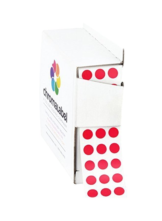 ChromaLabel - 1000-Piece Colour Code Dot Labels Set Red - Image 1