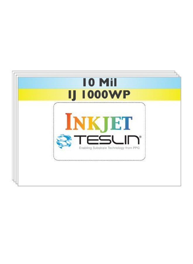 25 Sheet Inkjet Teslin Paper Set
