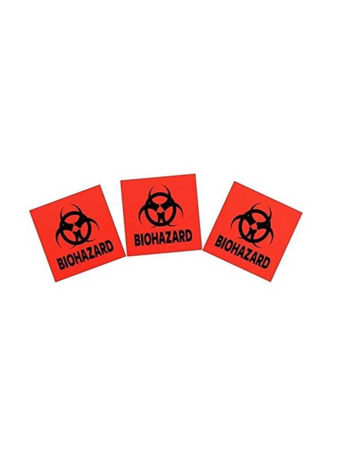 C. B. Gitty 3-Piece Biohazard Stickers Set Neon Orange/Black - Image 2
