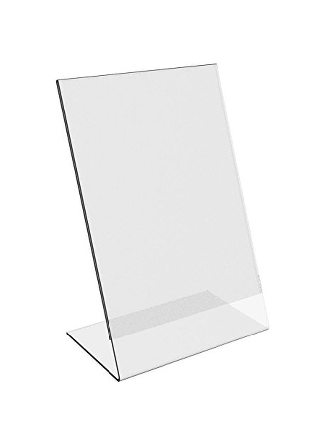 ChefLand 6-Piece Acrylic Slant Back Sign Holder Set Clear - Image 2