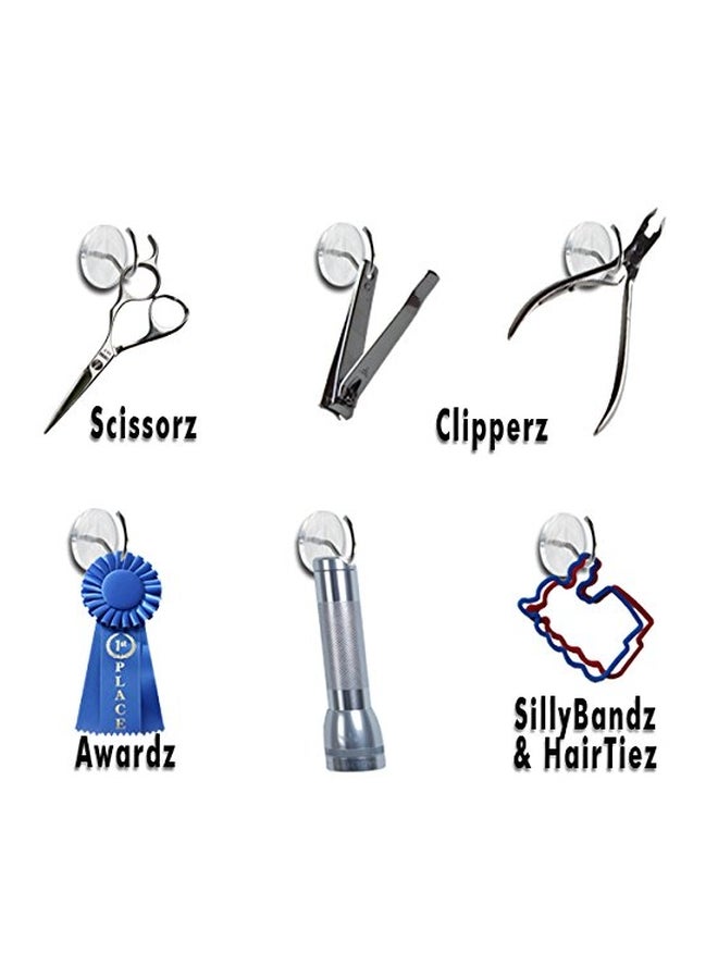 CraZy TACKz 36-Piece 2 In 1 Push Pin Hook Silver/Clear - Image 2