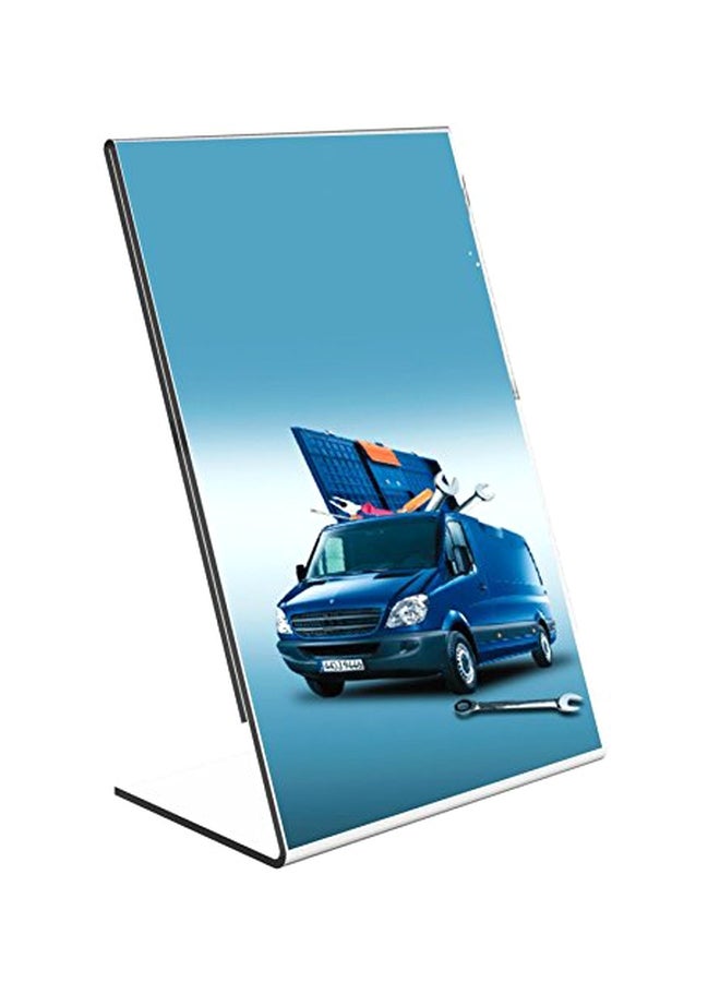 ChefLand 6-Piece Acrylic Slant Back Sign Holder Set Clear - Image 1