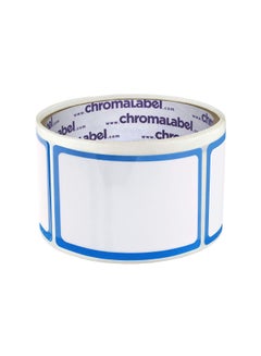 ChromaLabel 50-Piece Dry Erase Labels With Protective Flap White/Blue  - Image 1