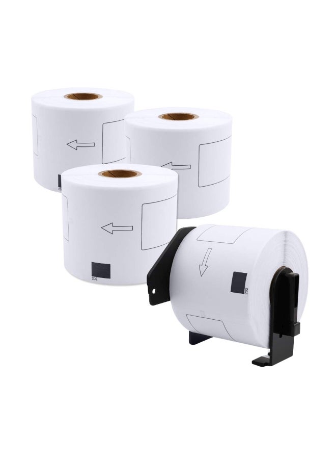 COLORWING 4-Piece Self Adhesive Label Roll White - Image 1