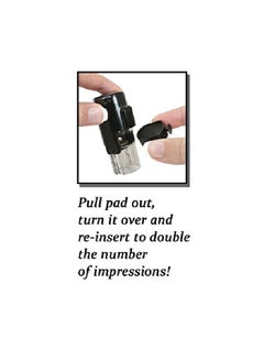 ExcelMark Posted Self Inking Rubber Stamp Black/Clear  - Image 2