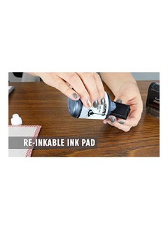 ExcelMark Self Inking Rubber Stamp Black/Clear  - Image 3