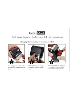ExcelMark Discard Self Inking Rubber Stamp Black/Clear  - Image 3
