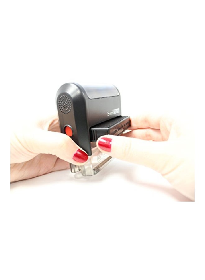 ExcelMark Self Inking Rubber Stamp Black/Clear - Image 3