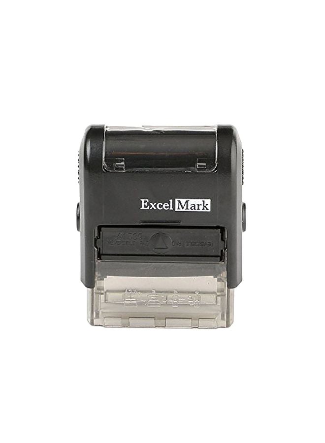 ExcelMark - No Longer At This Address Self Inking Rubber Stamp Black/Clear - Image 1