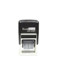 ExcelMark Dater Paid Self Inking Rubber Stamp Black/White/Grey  - Image 2
