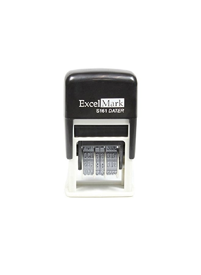 ExcelMark Dater Scanned Stamp Black/White/Grey - Image 2
