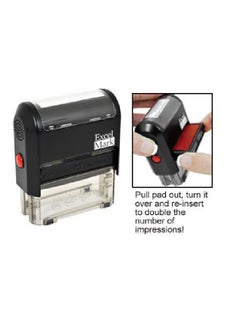 ExcelMark Self Inking Rubber Stamp Black/Clear  - Image 3