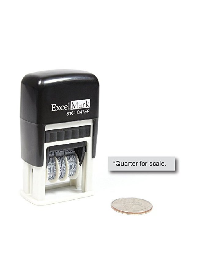 ExcelMark Dater Scanned Stamp Black/White/Grey - Image 3