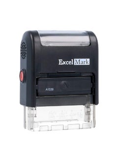 ExcelMark Photographs Do Not Bend Self-inking Rubber Stamp Black/Clear  - Image 1