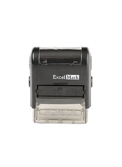 ExcelMark Payment Due Upon Receipt Self Inking Rubber Stamp Black/Clear  - Image 1