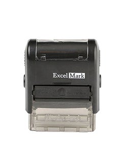 ExcelMark Reviewed Self Inking Rubber Stamp Black/Clear  - Image 1