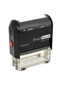 ExcelMark Friendly Reminder Past Due Self Inking Bill Collection Stamp Black/Clear  - Image 1