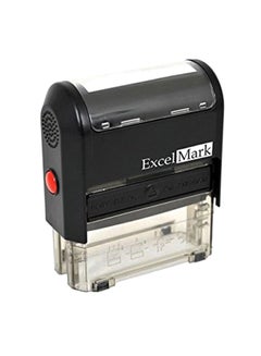 ExcelMark Friendly Reminder Overdue Self Inking Bill Collection Stamp Black/Clear  - Image 1