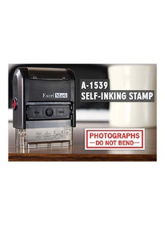 ExcelMark Photographs Do Not Bend Self-inking Rubber Stamp Black/Clear  - Image 4