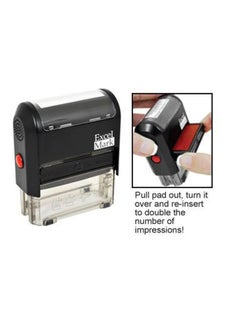 ExcelMark Received Self Inking Rubber Stamp Black/Clear  - Image 3