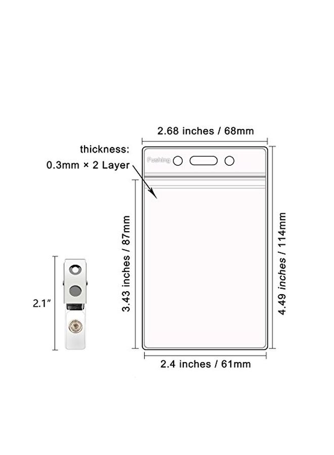 Fushing 60-Piece ID Card Holder Clear - Image 2