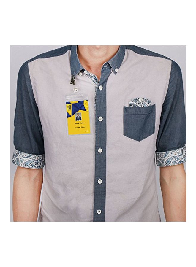 Fushing 60-Piece ID Card Holder Clear - Image 3