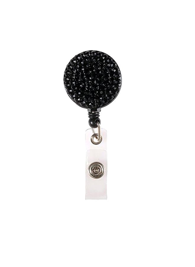 Global_Shopper Badge Holder Reel Clip Black/Clear - Image 1