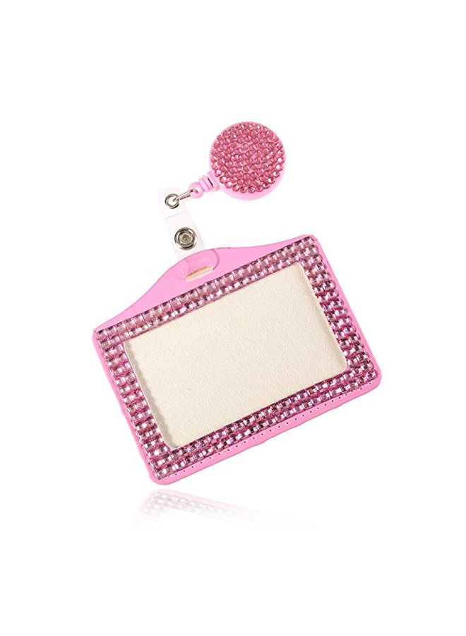 Global_Shopper Business Id Card Holder Pink/Beige - Image 2