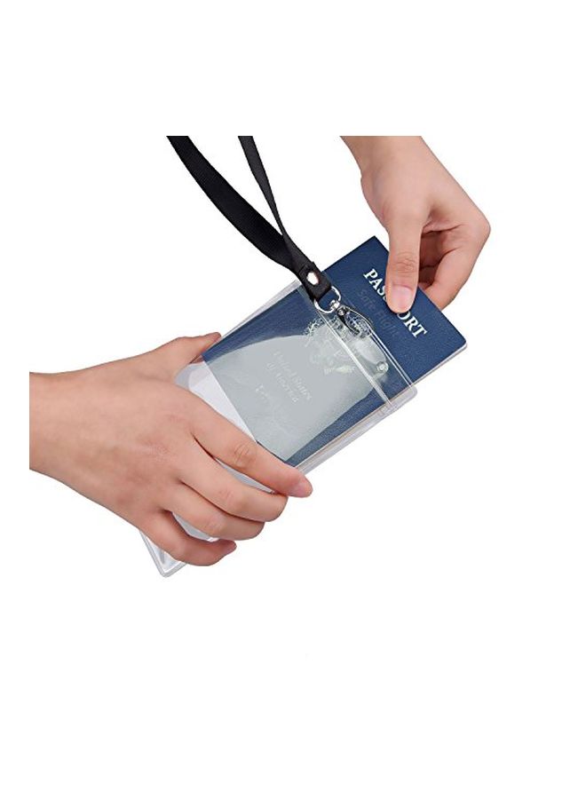 Golf 5-Piece Passport ID Badge Holder Clear/Black - Image 3