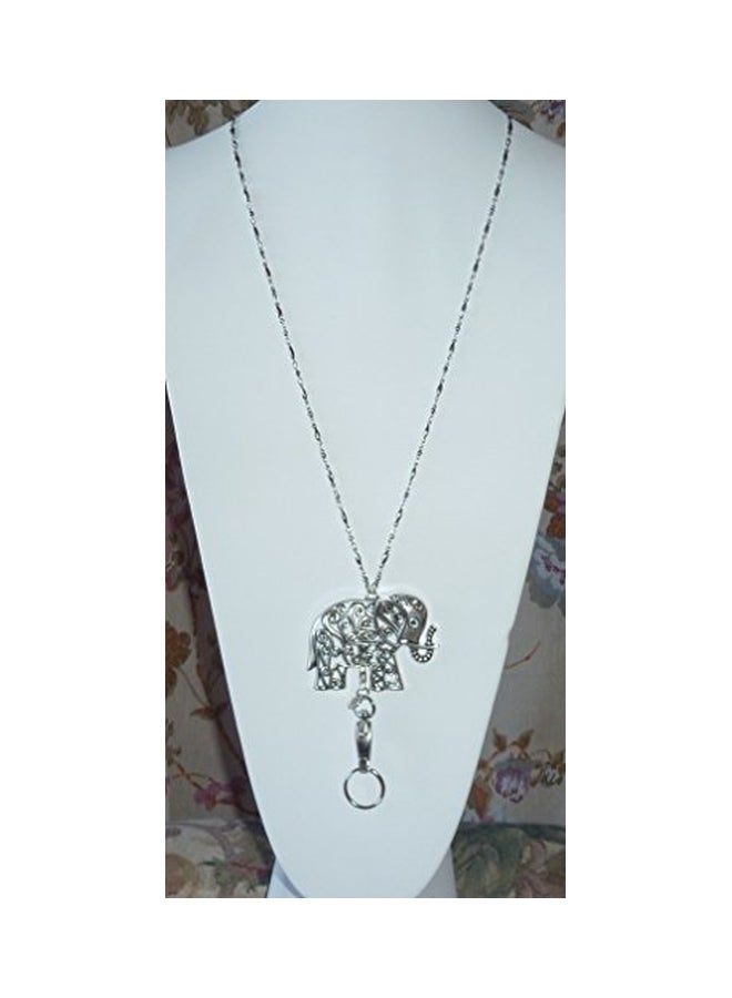 Elephant Pendant Lanyard Badge And Key Holder Silver - v1552316494/N21846767A_4