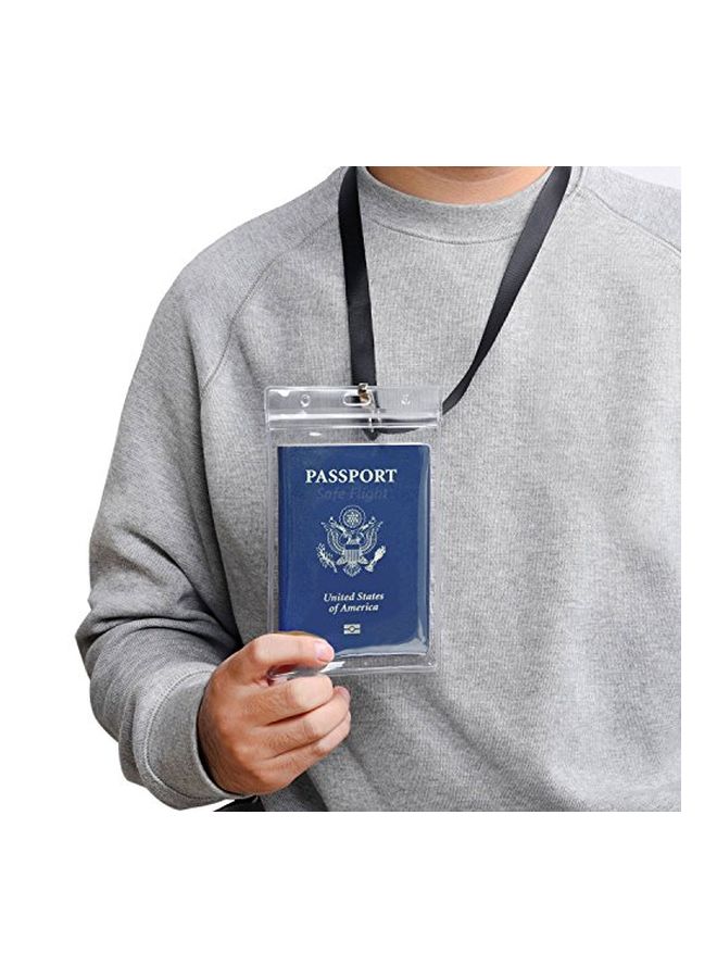 Golf 5-Piece Passport ID Badge Holder Clear/Black - Image 2