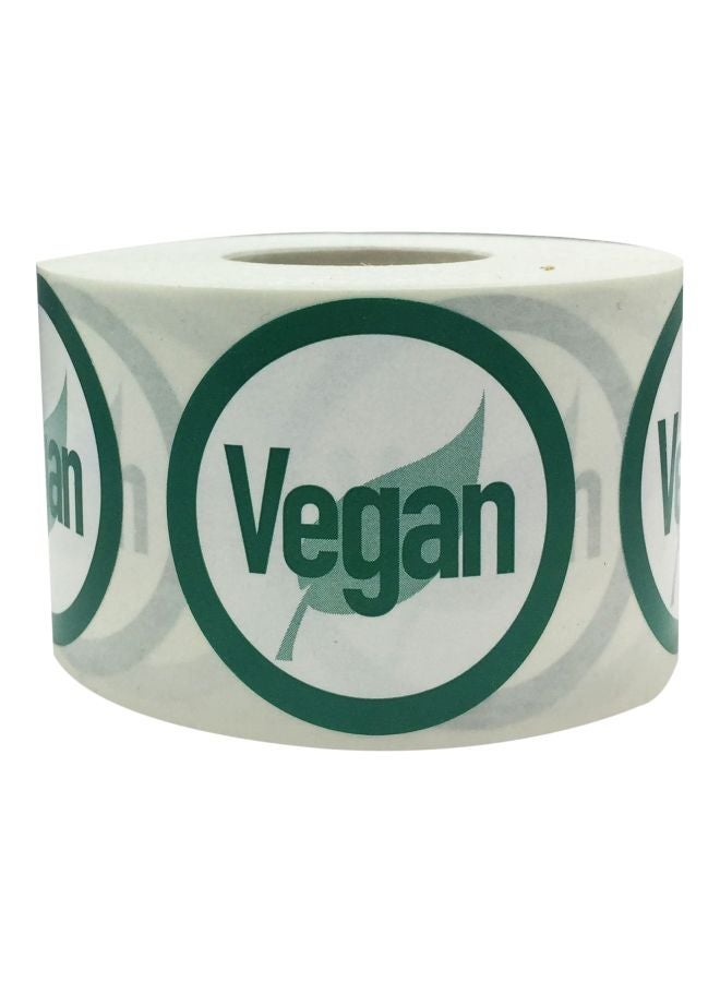 500-Piece Vegan Label Set White/Green - v1552316568/N21846971A_1